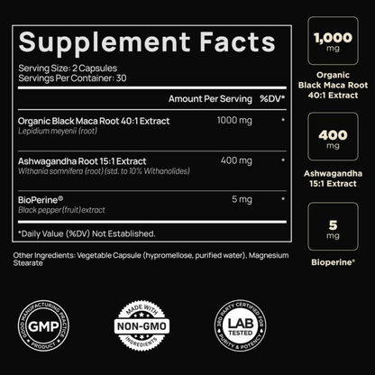 BlackForce™ Black Maca & Ashwagandha